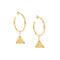 KRESSIDA PYRAMIS SMALL HOOPS GOLD
